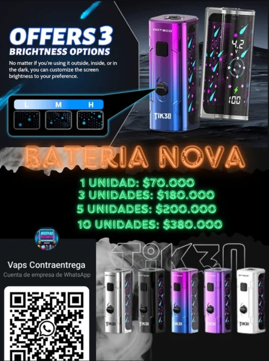 Batería Nova "Doteco Tik30
