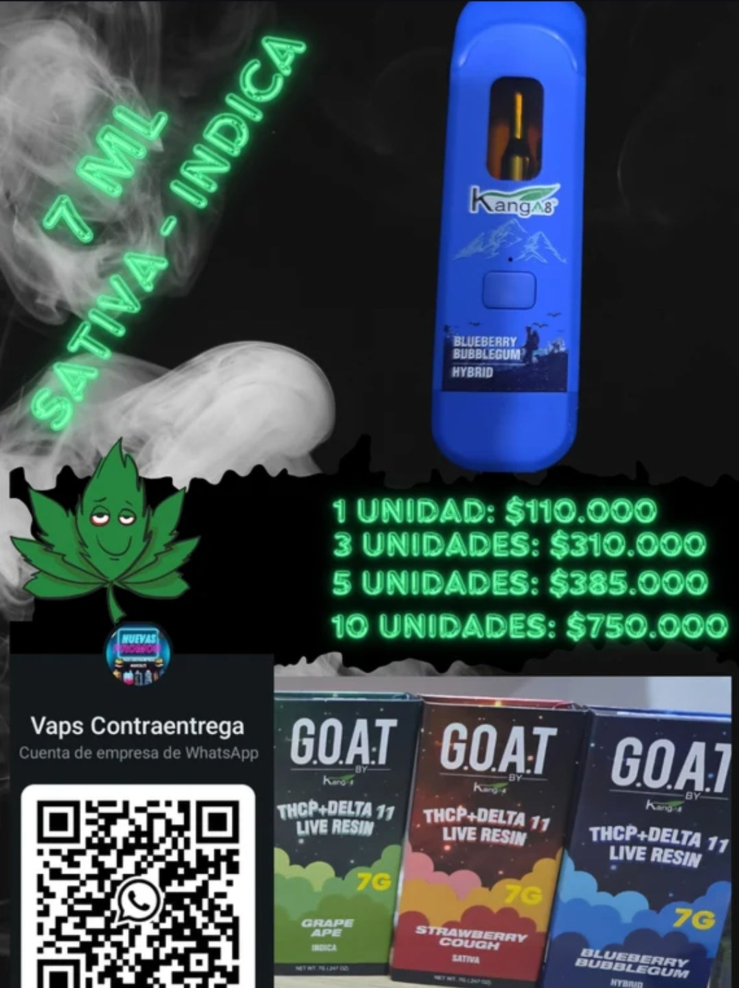 DESTILADO GOAT 7ML DESECHABLE