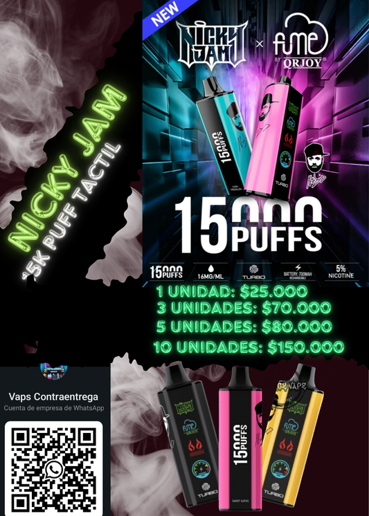 NICKY JAM 15.000 PUFFS TACTIL