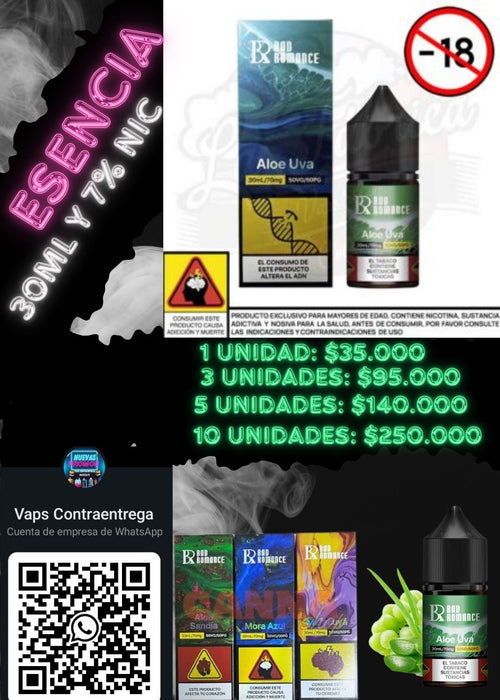 TARRO ESENCIA 30ML AL 7% NIC