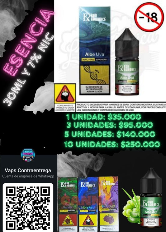 TARRO ESENCIA 30ML AL 7% NIC